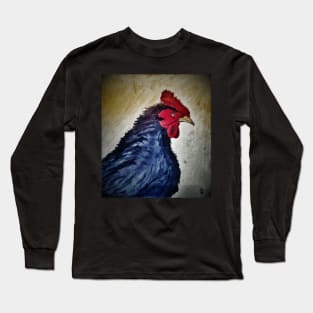 The Grungy Black Rooster Long Sleeve T-Shirt